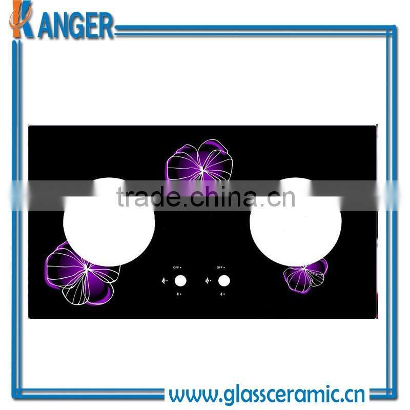 Kanger printed with holes tempered gas stove glass panel
