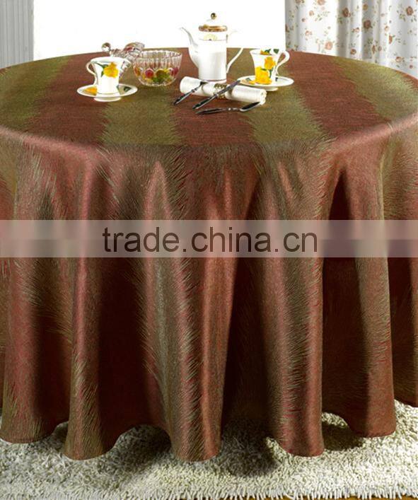 2016 hot sale luxioury Europe-style round polyester jacquard table cloth for wedding banquet