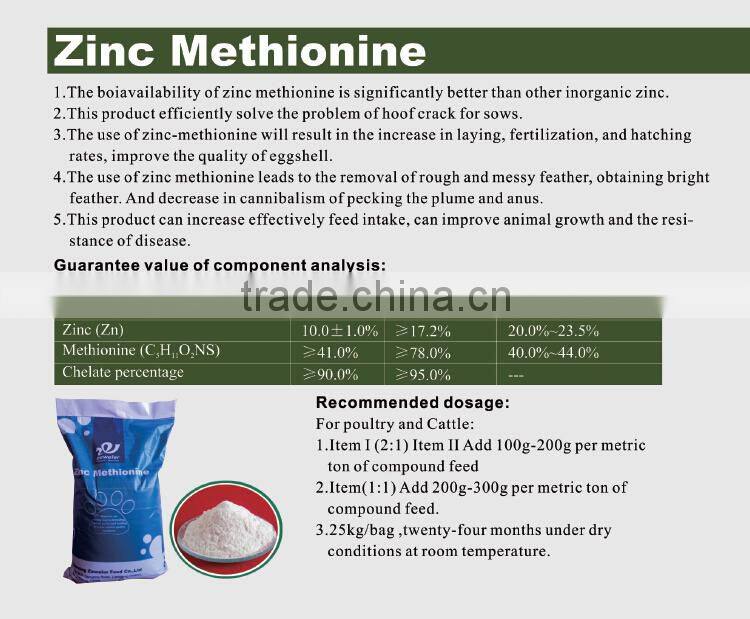 Zinc Methionine Animal Feed Additives