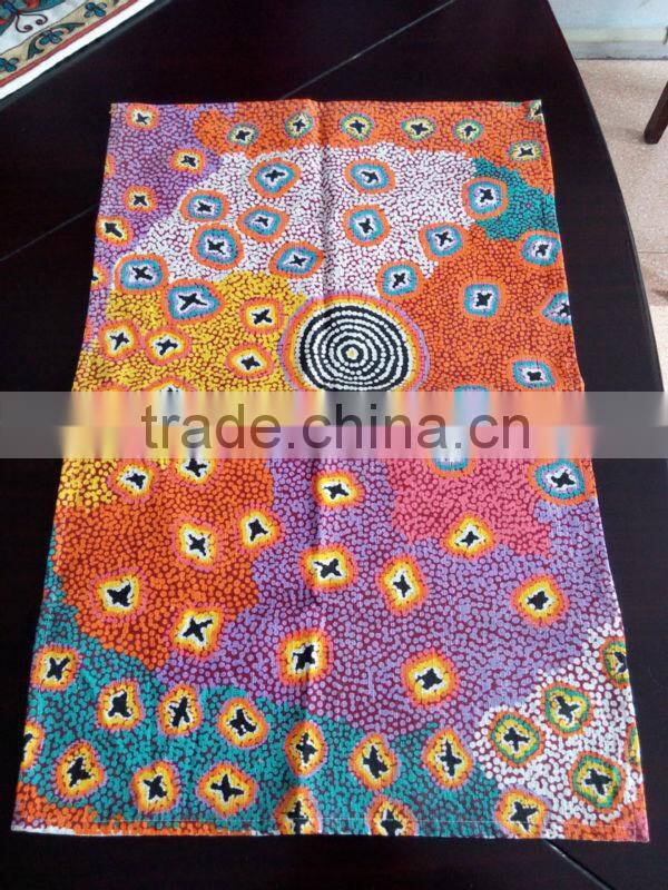 kitchen digital printed cotton towel for home decorationl&gift,new design colorful plaid printing