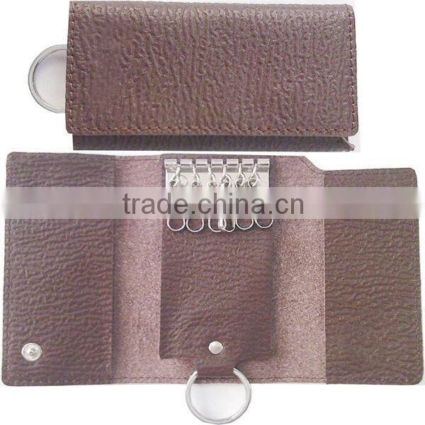 Multi-functional leather key bag with key ring