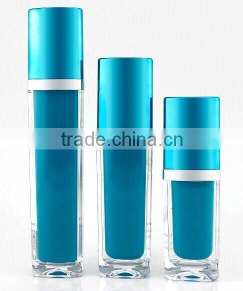 fancy acrylic lotion bottle with cover blue