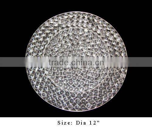 wedding crystal charger plate