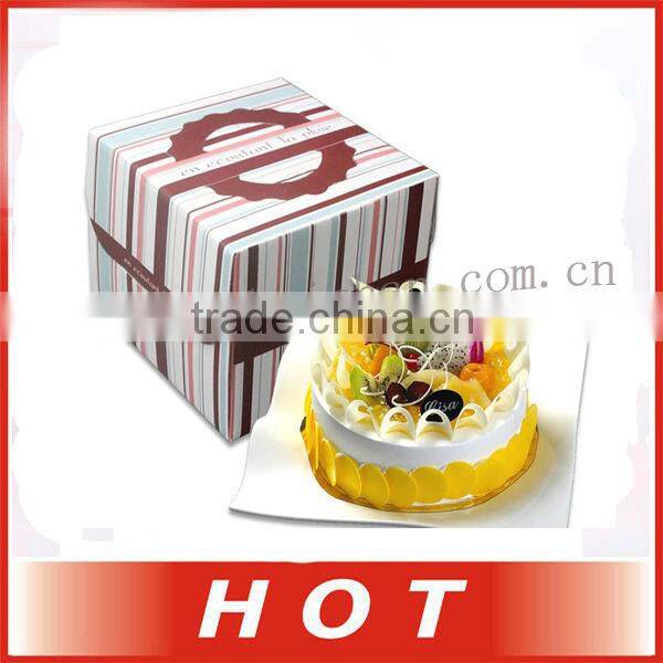 8 inch cookies cake paper packing box with handle