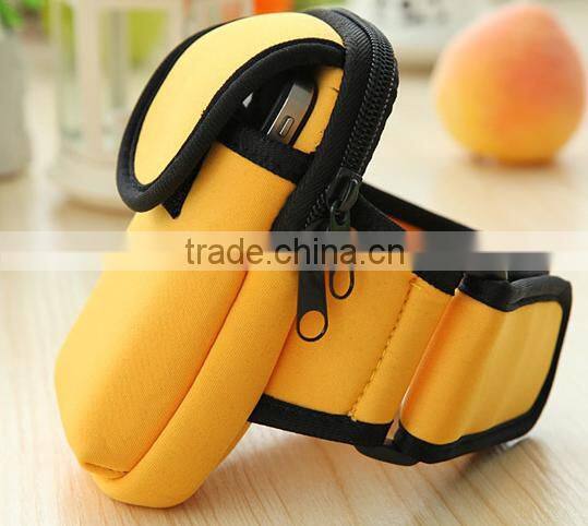 Promotion cell phone neoprene sleeve pouch for sport arm hand pouch