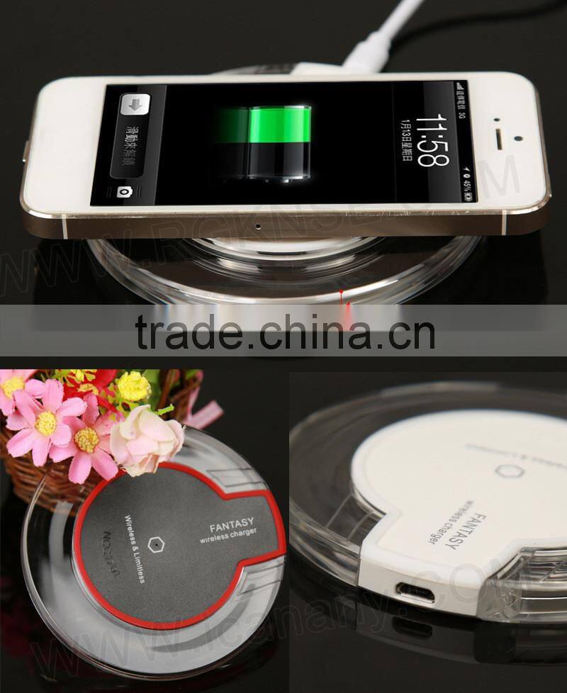 crystal qi wireless charger for mobile phone
