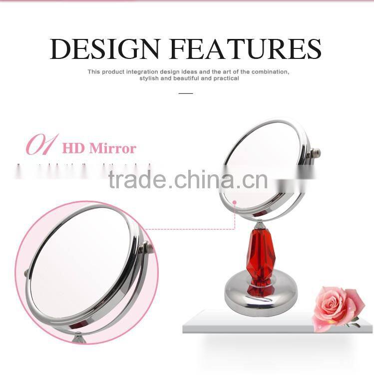 Hot sale desktop crystal magnifying makeup mirror