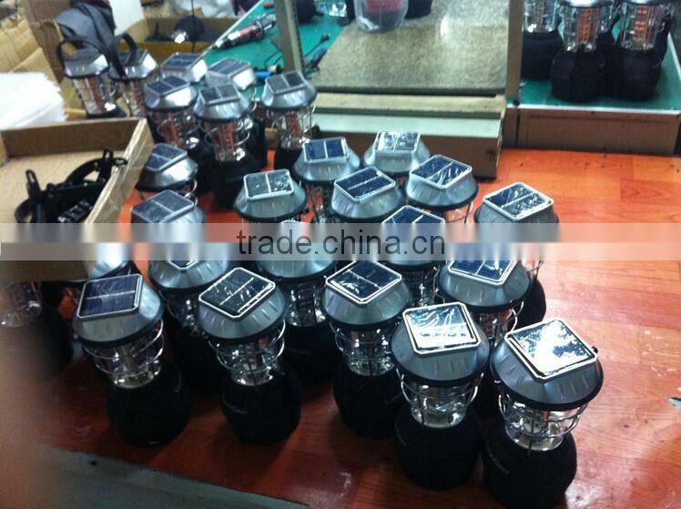 Solar Hand Crank Lantern Camping with USB Charger AC Charger and