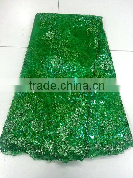 African original net sequins dry lace fabric for dress/dry lace