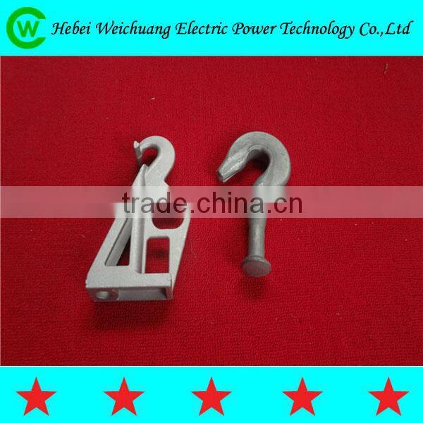 Forged galvanized ball end hook electrical overhead power fitting line hardware