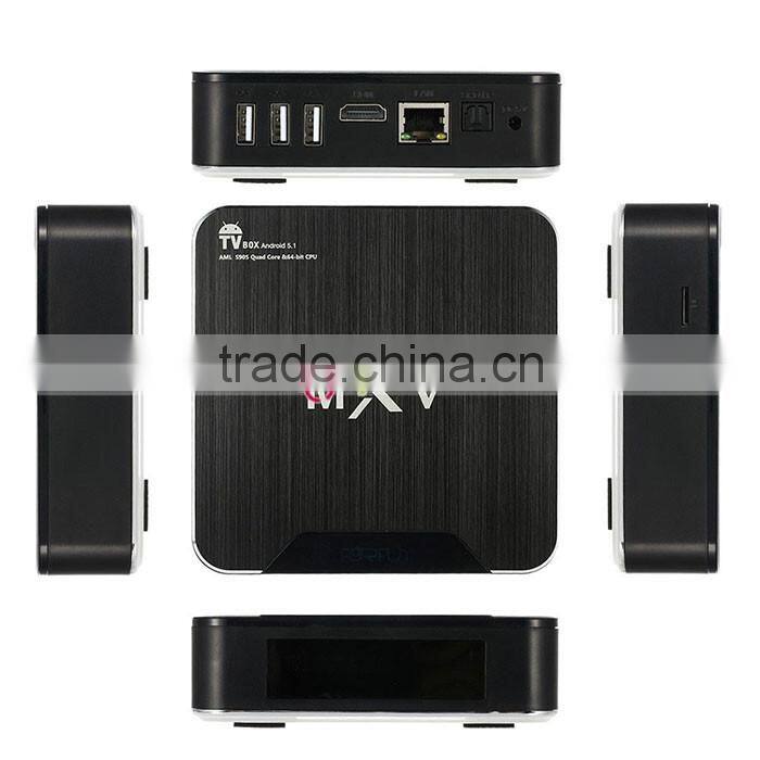 Smart Android TV Box Android 5.1 S905 Quad-Core 1GB + 8GB Bluetooth 4.0 HD Media Player Black
