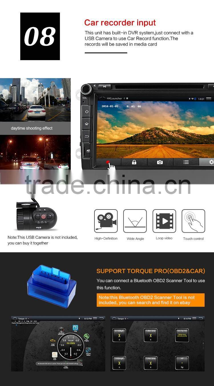 8 inch DVD/VCD Radio Tuner Bluetooth-enabled Touch Screen Mp3/Mp4 GPS Function and Gps Navigator Type Car DVD