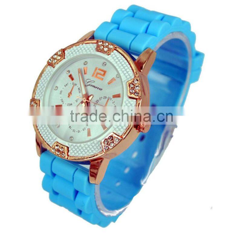 made in china sport quartz watch diamond geneva jelly watches