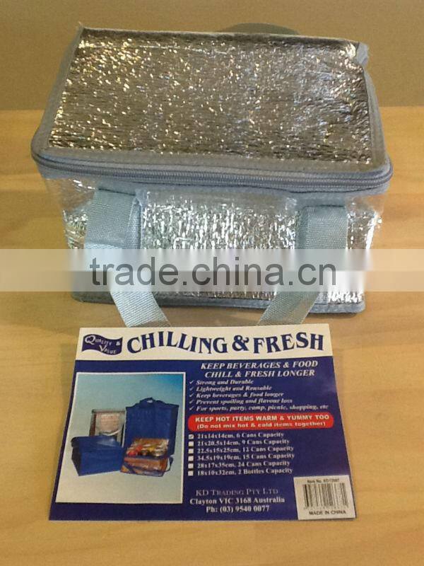 Promotional cooler bag for frozen food, wine cooler bag,bottle cooler bag