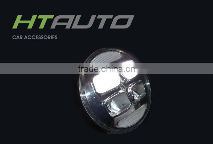 HTAUTO 7" 40W 10-30V Round Hi/Lo Beam Motorcycle Headlight Lamp For Wrangler Jeep Led Driving Offroad Light