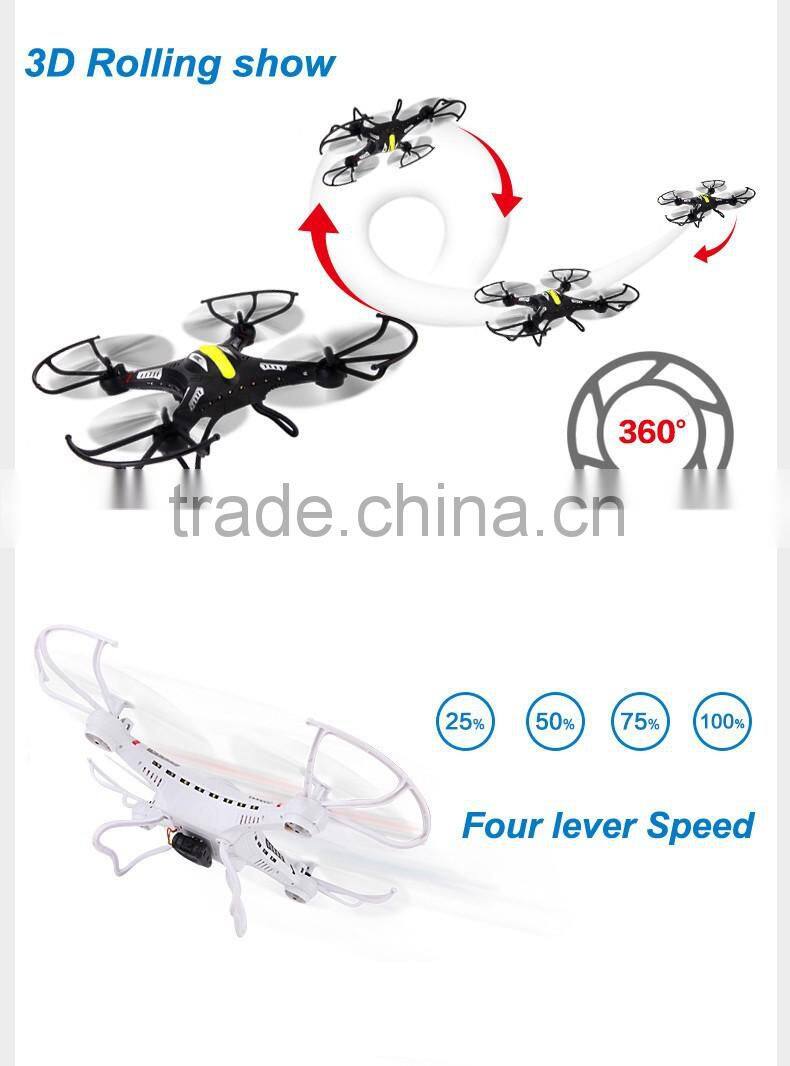 Headless mode drone with camera and LED lights