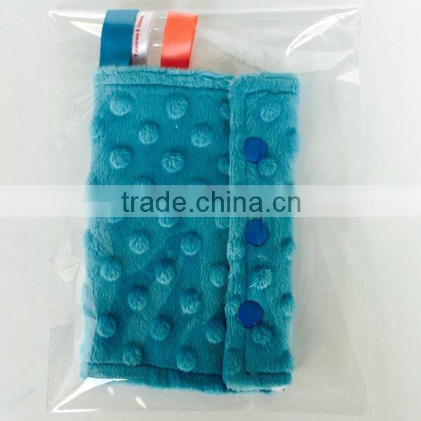 2016 100% Cotton Cuddle Soft Minky Opal Blue Baby Drool Pad for Carrier