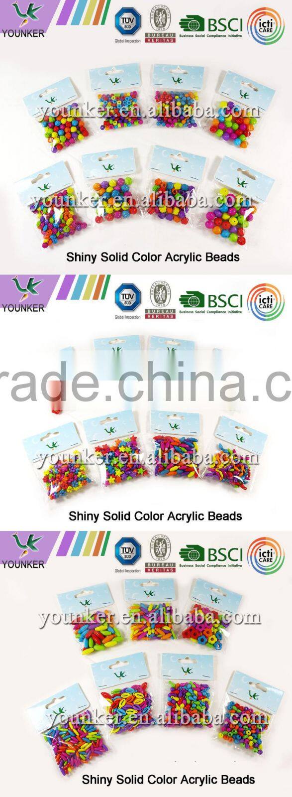 Wholesale Fashionable Plastic beads Pony Beads Glass Seed Beads Used for Jewelry Making And DIY Kits