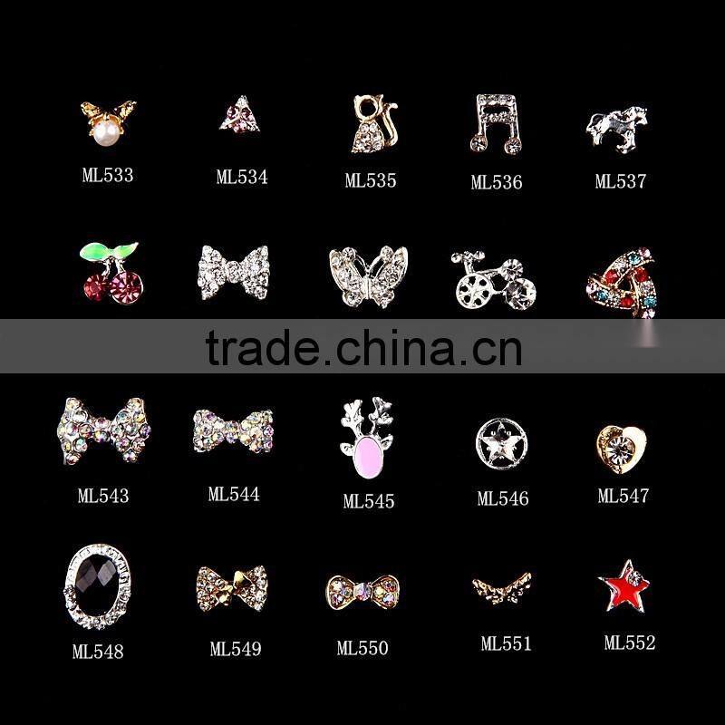 Various choice 3d Nail decoration nail alloy jewelry ML171-ML612