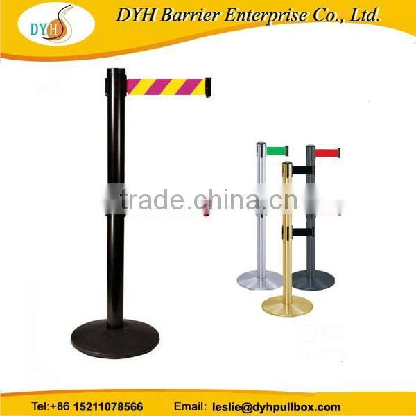 Best selling dual line double retractable belt stanchion