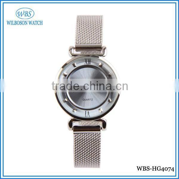 Stainless steel band trend design quartz watch