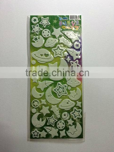 Fluorescent glow in dark car sticker vinyl star stickers