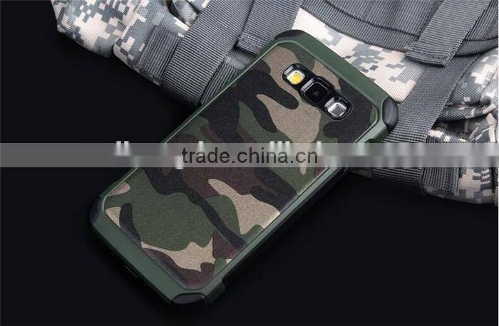 2 in 1 Army Camo Camouflage Armor Hybrid case For Galaxy E7 E5 A7100