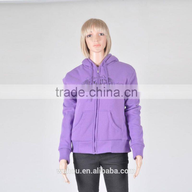 2016 Women's fitness high quality printed custom hoodies