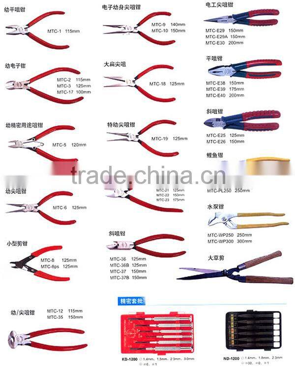 MTC Series plastic nipper cutter/electric tool Diagonal Cutting Pliers Cutting nippers stainless steel
