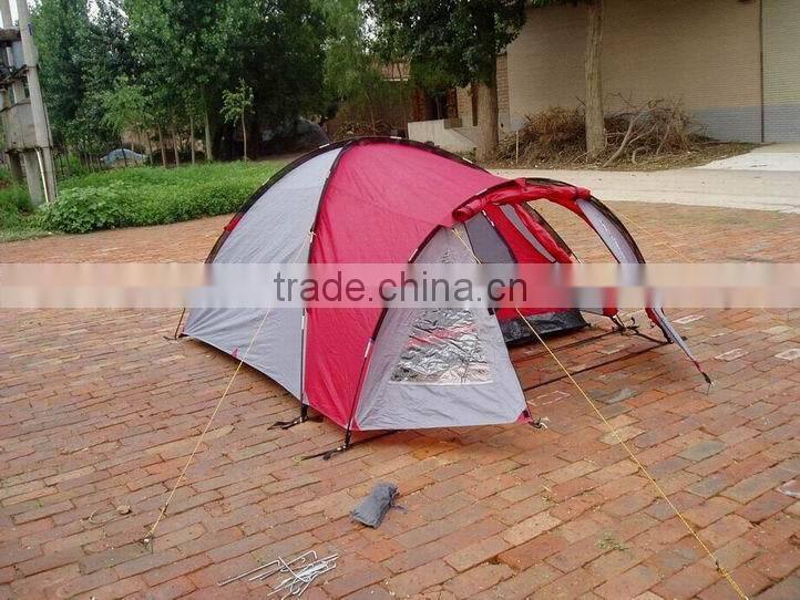 Nylon Fabric and Fiberglass Pole Material 2 room camping tent