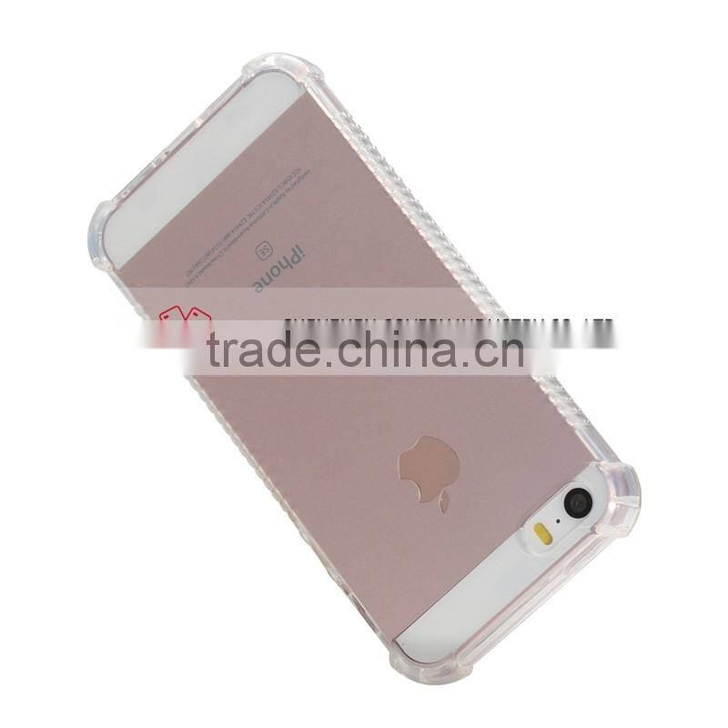 Hot sale slim Clear Soft TPU Shockproof Case Cover for iphone 5/SE with low price
