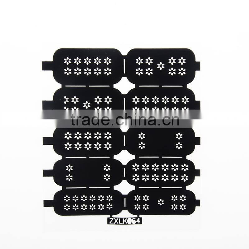 heart to feel private label hollow stencil nail sticker for girls