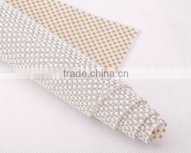 Factory wolesale,best pice,for western countries mainly Mrs.rinestone & pearl meshing trimming