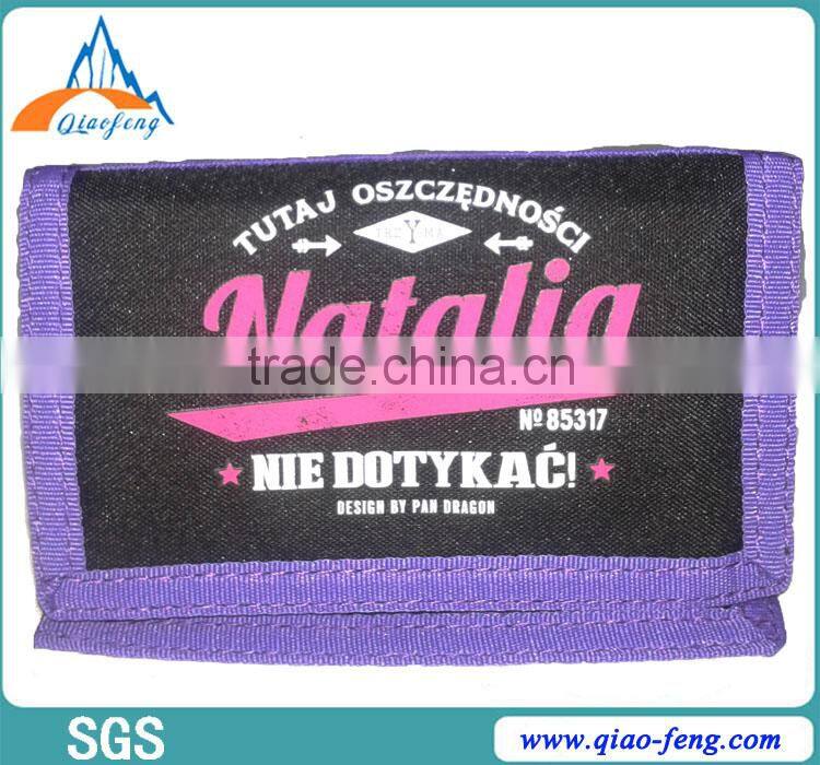 Qiaofeng factory Wholesale Coin kids Wallet/polyester wallet