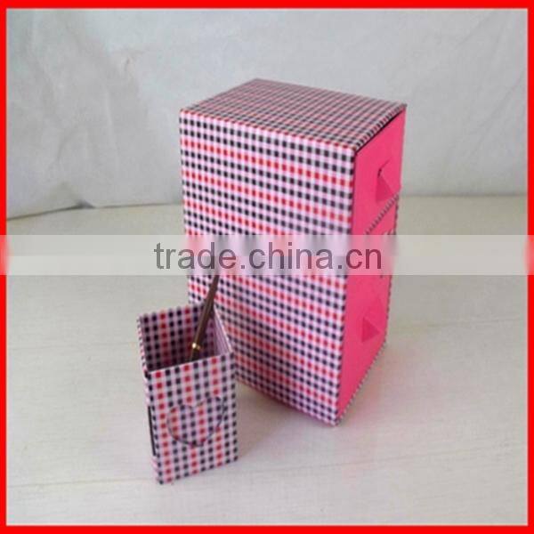 Various Color Red Cheap Custom Paper Plaid Drawer Storage Box Wholesale
