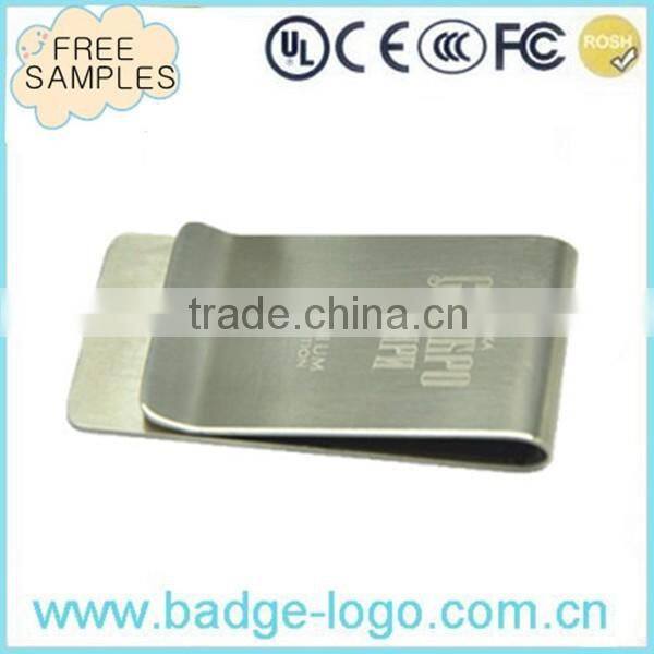 2016 New Engraved Metal Money Clip Holder