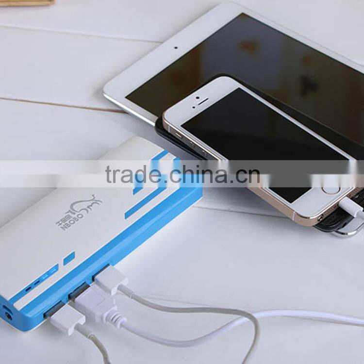 High quality li-polymer real capacity Portalbe Custom Mobile Power Bank with logo printing