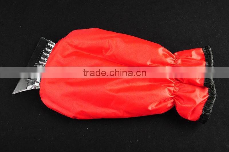 new style plastic waterproof ice scraper with cleaning gloves