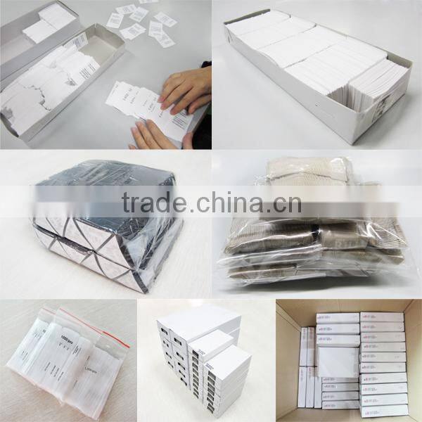 Silk Screen Printed White China Felt Swing Tag