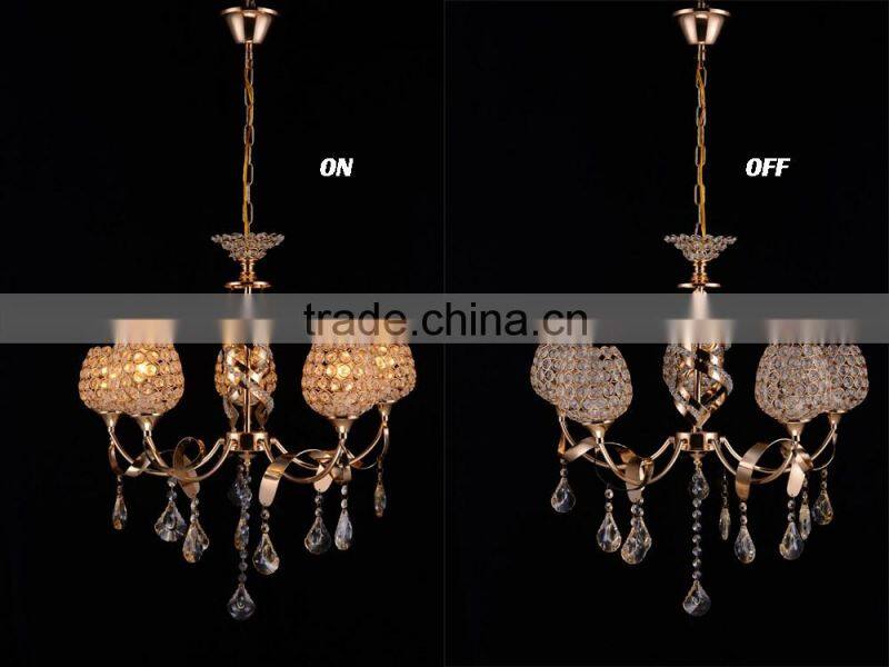 Vintage Best Selling Top Quality 5 Lights Crystal Chandelier with Scallop Drops