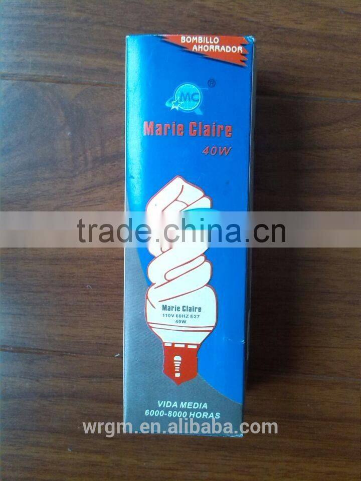 40W spiral energy save lamp,U spiral energy save lamp,half spiral