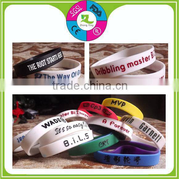 2015 OEM ST silicone wrist band/personalized silicone bracelet/silicone rubber bracelet