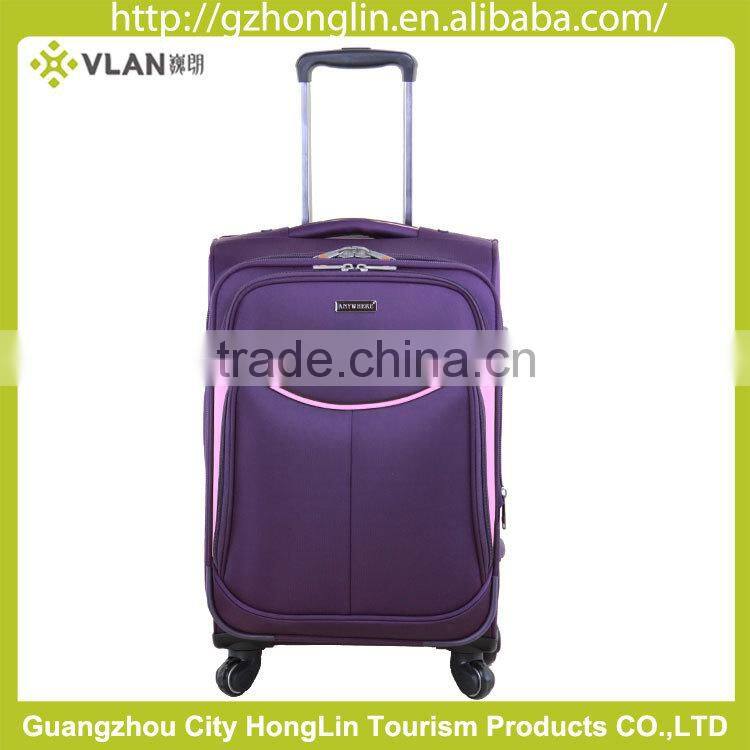 2016 NEW fabric high quality Fashion design 3 piece softTrolley Luggage set