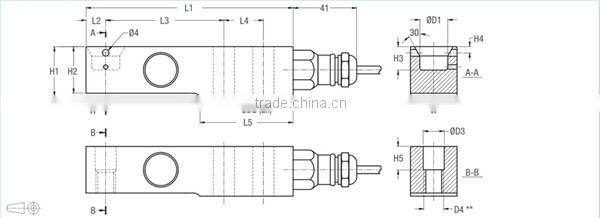 GSB213 IP68 2.5klb 5klb stainless steel load cell