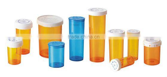 Plastic Child Resistant Hold Tab Down and Turn Vials from China Factory