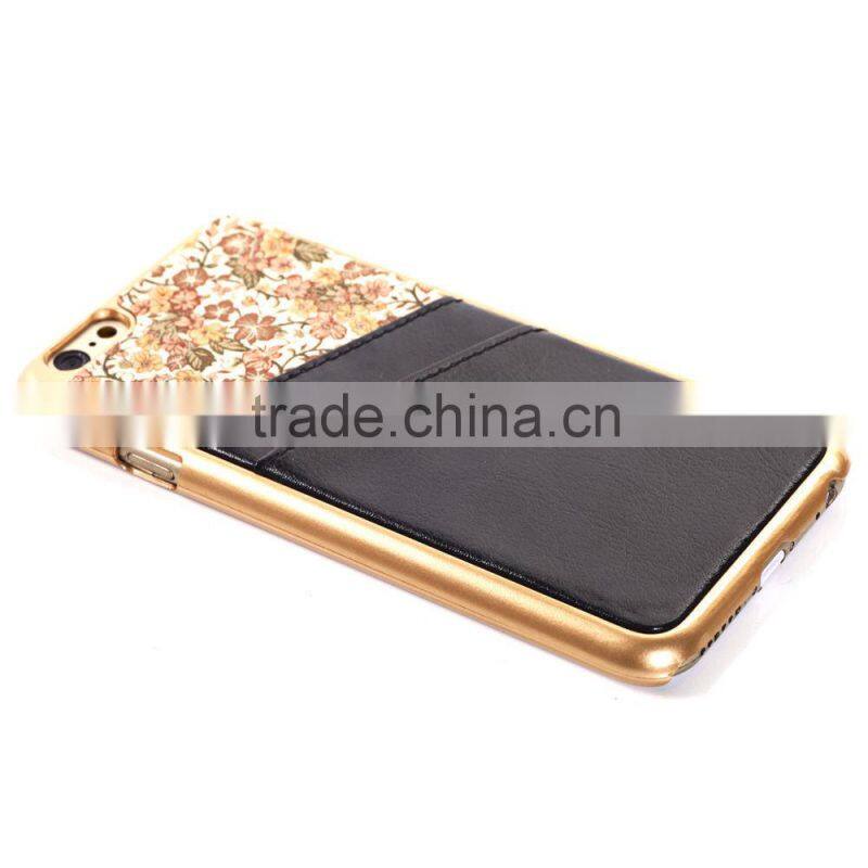 2015 new design smart leather cover case for iphone 6 with back card slot