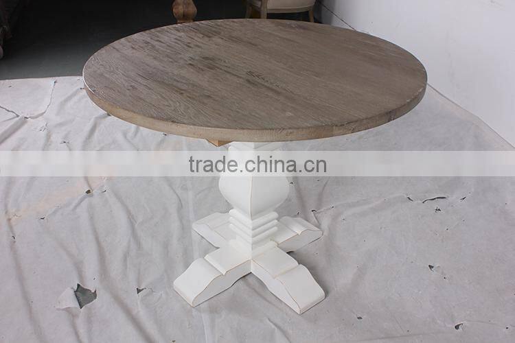 Oak Farmhouse Pedestal Dining Table Kitchen Tables