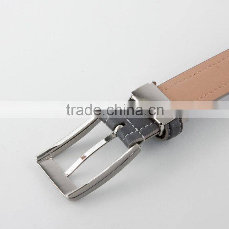 Various design men genuine leather belts with plastic belt buckles