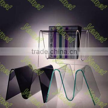 Factory Wholesale cheap magazine rack fashion acrylic display holder for magazine Plexiglass book rack