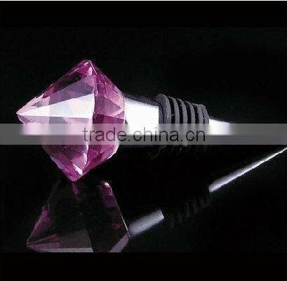 Wedding Favors Hot Sale 3D Laser Block Crystal Wine Stoppers